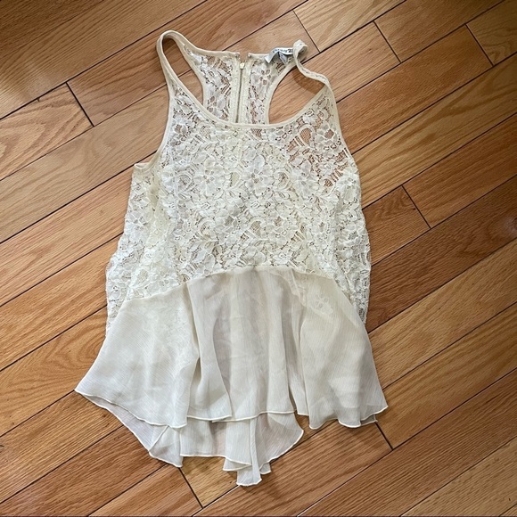 Forever 21 Cream White Lace Sleeveless Tank Top - Picture 1 of 4